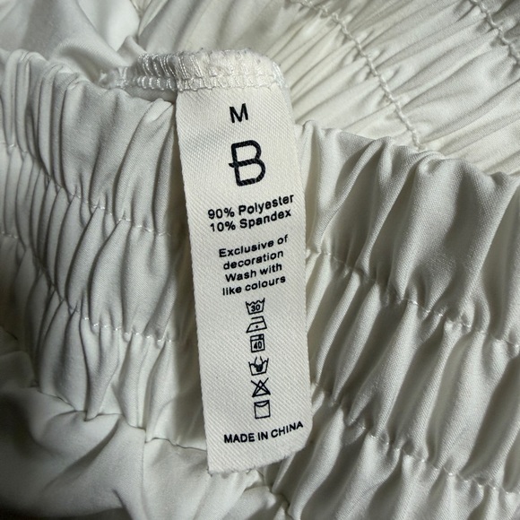 White Women's Ruffled Shorts - Picture 4 of 4